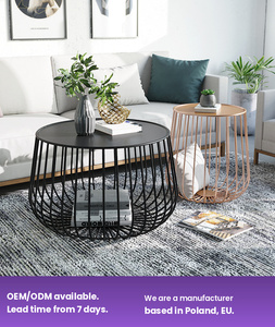 Hiện Đại Sang Trọng Sắt Khung Thép Chân Kim Loại Vòng Bên Bảng Vàng Chrome Bóng Trắng Gỗ Đá Cẩm Thạch <span class=keywords><strong>MDF</strong></span> Phòng Khách Cà Phê Bàn Trà - Product Image 4