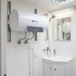 Chauffe-eau <span class=keywords><strong>solaire</strong></span> intelligent 60L compatible maison connectée, contrôlé par application, haute performance thermique, fonctionne <span class=keywords><strong>basse</strong></span> tension, prêt pour la <span class=keywords><strong>douche</strong></span> en hôtels - Product Image 4