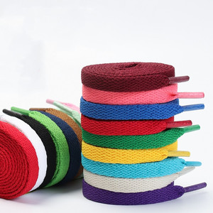 Lacets plats unisexes en polyester double couche AF SB Dunks, 10 mm de large, blancs, pour baskets, chaussures de course et sports de plein air - Product Image 2