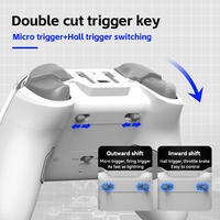 Manette de jeu sans fil Bluetooth INNOPRO Z04 avec double vibration, Plug & Play, Joystick, Volant de jeu, 4 touches personnalisables, Chine