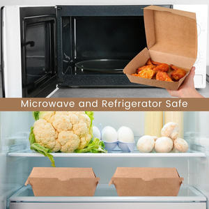 Giấy kraft thực phẩm ăn trưa Burger vỏ sò bao bì phân hủy có thể tái chế takeout giao hàng tùy chỉnh lớn <span class=keywords><strong>Mac</strong></span> Hamburger hộp - Product Image 4