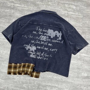 เสื้อยืดโอเวอร์ไซส์ผู้ชายคุณภาพสูง ลายพิมพ์แบบกำหนดเอง ตัดเย็บทรงครอป ดีไซน์กระดุมแบบวาฟเฟิล ผ้าฝ้ายฟอกสีสไตล์วินเทจ - Product Image 2