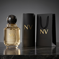 Flacon de parfum cylindrique de luxe 100 ml en verre, vide, avec pulvérisateur, emballage personnalisé, pompe pulvérisatrice, fabrication OEM ODM, sérigraphie