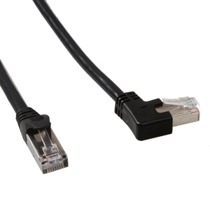 สายอีเธอร์เน็ต Black CAT 5E CAT 6 แบบตัวผู้ต่อตัวผู้ พร้อมหัวต่อ RJ45 แบบมุม 90 <span class=keywords><strong>องศา</strong></span> ขวา ซ้าย บน ล่าง - Product Image 3