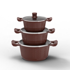 다이아몬드 다이캐스트 냄비 세트 10개, 대리석 코팅 냄비 세트 - Product Image 4