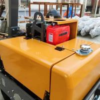 Mini-compacteur routier hydraulique de 0,6 tonne, moteur diesel Changchai, 30 kN, double tambour vibrant, machine de compactage du sol et de l'asphalte