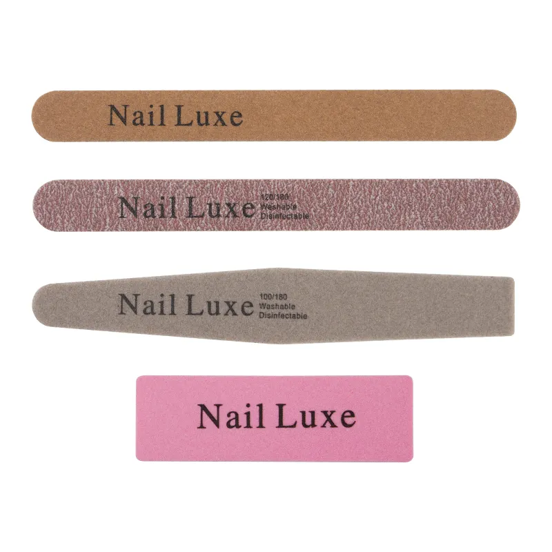 Wholesale Professional Custom Double-Sided Nail Files 100 120 180 Grit Emery Board Manicure Art Tools Nail File With Logo