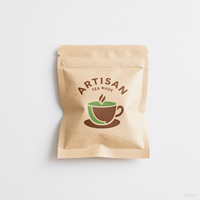 Sachets refermables en papier kraft brun compostables, biodégradables et recyclables, pour thé, impression numérique, pour aliments, nouilles, aliments pour animaux