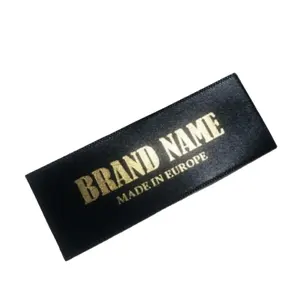 Luxury Woven Gold Thread Label Exclusive Damask Woven Tags Labels For Clothing Woven Tag