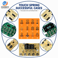 Resorte de interruptor táctil conductivo niquelado, resorte de interruptor de botón personalizado para equipos electrónicos de PCB