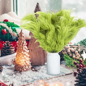Poupée de Noël en forme de sapin vert et moelleux, taille personnalisable, boîte en forme de voiture pour couronnes de Noël, artisanat et décorations de fête - Product Image 4