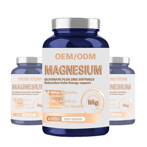 Suplemento <span class=keywords><strong>de</strong></span> Glicinato <span class=keywords><strong>de</strong></span> <span class=keywords><strong>Magnesio</strong></span> con Ingredientes Personalizados OEM/ODM, 400 mg <span class=keywords><strong>de</strong></span> <span class=keywords><strong>Magnesio</strong></span> con <span class=keywords><strong>Zinc</strong></span>, Vitaminas B6, C <span class=keywords><strong>y</strong></span> D3 en Cápsulas <span class=keywords><strong>de</strong></span> Gel Suave - Product Image 5