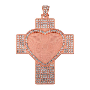 30Mm Tim Chữ Thập Vòng Cổ Mặt Dây Chuyền Thủy Tinh Dây Chuyền Mặt Dây Khoảng Trống Cho Đồ Trang Sức Bộ Nhớ Ảnh - Product Image 5