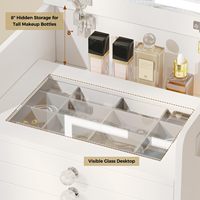 Table de toilette moderne, simple et multifonctionnelle avec miroir rabattable et armoire de rangement ultra-compacte