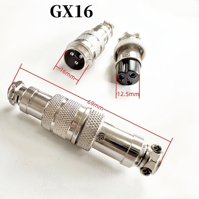 Circular GX Connectors M16 Male to Female Socket Cable GX16 2 3 4 5 6 8 9 10 Pin Butt Joint Aviation Connector Plug Jack
