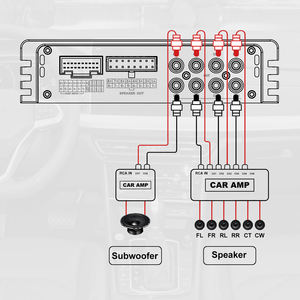 AudipWinner E68.8A coréen haut-parleurs actifs 6 canaux son numérique dsp amplificateur de voiture cpntroled par logiciel PC - Product Image 6