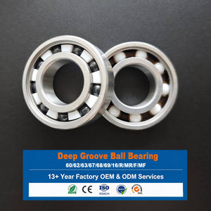 จัดส่งฟรี ผู้จัดจำหน่ายลูกปืน ลูกปืนเม็ดกลมร่องลึก ล้อสกู๊ตเตอร์ไฟฟ้าขนาด 8 นิ้ว 6202 เซรามิก - Product Image 1