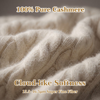 Pull en cachemire 100 % personnalisé pour femme, motif géométrique torsadé, broderie au col, tricoté à la machine, style preppy, vente en gros OEM