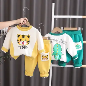 2 pcs Cartoon Animal Boys Kleidung Langarm hemden mit Hosen Kleidung Boutique Kinder Jungen Kleidung Sets