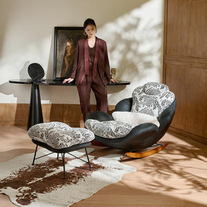 เก้าอี้ปรับเอนหมุนได้ ดีไซน์หรูหรา พร้อมฟังก์ชั่นปรับเอียง โครงสร้างแข็งแรง เหมาะสำหรับห้องนั่งเล่น เก้าอี้โซฟาเดี่ยวสไตล์โมเดิร์นเรโทร - Product Image 4