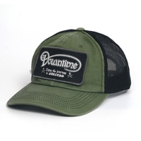 Casquette en maille non structurée en coton lavé avec patch brodé personnalisé à 6 panneaux