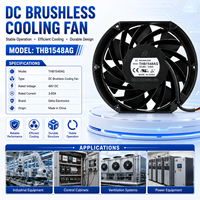 Ventilateur de refroidissement axial à inverseur Delta DC 48V 3.60A AC EC 12V 24V 172X150X51MM 17CM 17251 PWM à roulement à billes, grand volume d'air THB1548AG