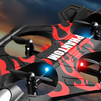 Avion de chasse télécommandé en mousse EPP 2,4 G avec lumière LED et rotation à 360°