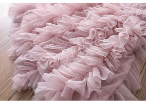 Số lượng lớn trẻ sơ sinh mới nhất frocks <span class=keywords><strong>Net</strong></span> thiết kế bé an toàn sản phẩm thanh lịch quần áo thời trang không tay Ruffle gạc Dress - Product Image 5