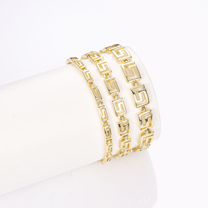 CM 14k Gold <strong>Jewelry</strong> Wholesale Hot Sale 14K Gold Plated Luster Bracelet Multi-size Maze Hollow <strong>Simple</strong> Pulseras <strong>Jewelry</strong> Bracelet - Product Image 2
