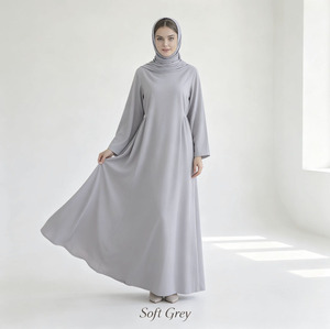 Robe longue respirante sur mesure OEM, directement de l'usine, pour femme musulmane, style modeste, longueur ras du sol, décontractée, pour le quotidien et la prière - Product Image 1