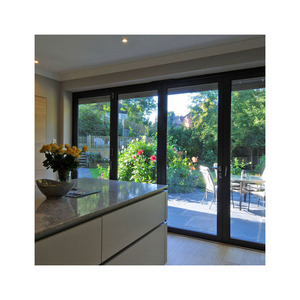 <span class=keywords><strong>Porta</strong></span> Scorrevole in Alluminio con Vetro per <span class=keywords><strong>Garage</strong></span> e Interni, Stile Moderno, Sistema Scorrevole in Vetro, Maniglia con Serratura e Accessori - Product Image 3