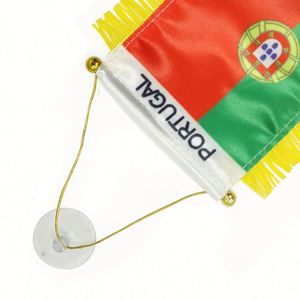 ธงแขวนรูปธงชาติโปรตุเกสพิมพ์ลายดิจิทัลพร้อมโลโก้สั่งทำ สำหรับแขวนกระจกมองหลังรถยนต์และตกแต่งบ้านเพื่อการศึกษา - Product Image 3