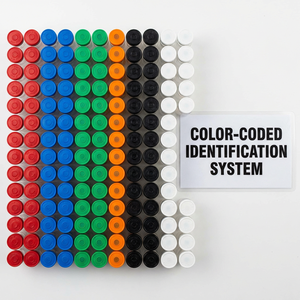 ชุดขวดเพปไทด์ขนาด 10 มล. ระดับมืออาชีพ พร้อมฝาปิดสีเข้ากัน จุกปิดแบบทางการแพทย์ และภาพจำลองผงไลโอฟิไลซ์ VisualsAc - Product Image 4