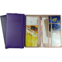Organisateur de boîte à gants de véhicule en cuir Portefeuille d'immatriculation de voiture Titulaire pour documents d'assurance avec bande élastique