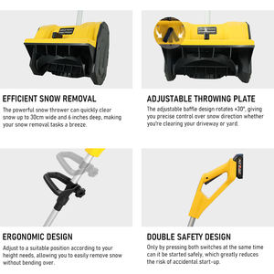 Outils de pelle à neige sans fil rechargeables portables 21V avec batterie - Product Image 4