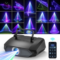 Mini Laser RVB 2W Couleur Totale à Batterie Animation 3D Contrôle WiFi Application Mobile Projecteur Laser Portable pour DJ Fête à Domicile Texte