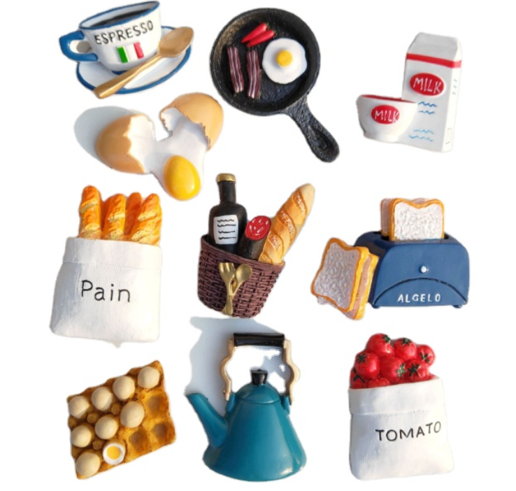 Hand-painted Resin Crafts Magnets Refrigerator Creative Cute Fridge Magnet For Wholesale