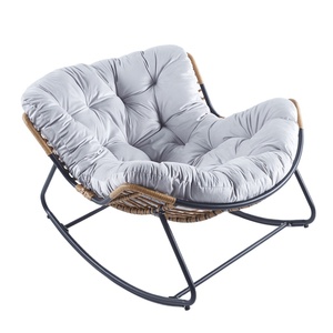 Chaise longue de relaxation, fauteuil inclinable de jardin rembourré, à bascule royale, dondolo <span class=keywords><strong>ovetto</strong></span> esterno, Offre Spéciale - Product Image 6
