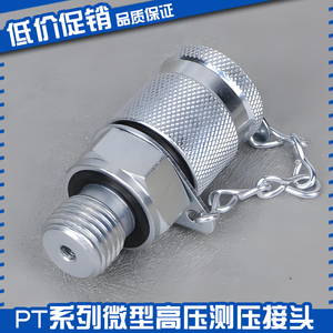 Raccord de test haute pression miniature série Pt avec chaîne pour outils hydrauliques - Product Image 1
