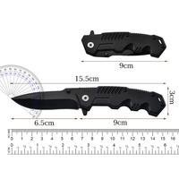 Couteau de poche tactique pliable en acier inoxydable personnalisé, très vendu, avec manche en aluminium oxydé pour usage quotidien