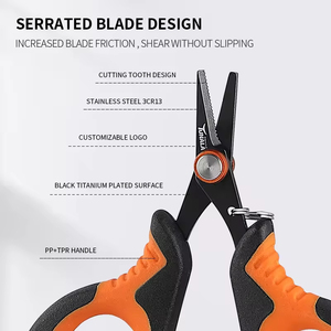 पेशेवर निर्माण सस्ती ब्राएडेड मछली पकड़ने लाइन कैंची मोनो फ्लोरोकार्बन लाइन कटर मछली काटने कैंची - Product Image 2