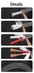 3 Metal HIFI Cable de audio de buena calidad Silencioso Doble blindaje Cobre puro 6,35mm Cable de <span class=keywords><strong>guitarra</strong></span> eléctrica - Product Image 5