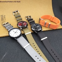 Bracelet de montre en tissu classique Lionorm, une seule pièce, 20 mm, 22 mm, respirant, durable, en nylon tressé, ceinture de montre balistique
