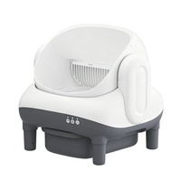 Toilette automatique intelligente pour chat avec grande capacité, auto-nettoyante, télécommande