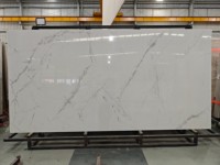 Dalle de porcelaine brillante effet marbre, finition polie, 3200x1600x12mm, en pierre frittée, pour plateau de table moderne