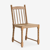 Table à manger rectangulaire en bois massif de style campagnard américain - Table à manger rétro pour plusieurs personnes