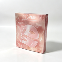 Caja de Cartón Plateada de Lujo Personalizada para Mascarillas Faciales, Cajas de Embalaje de Papel para Cosméticos con Impresión de Logotipo para el Cuidado de la Piel
