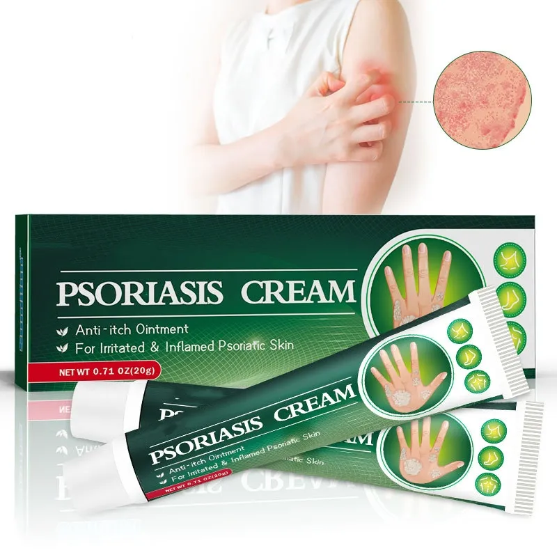 20g Herbal Psoriasis Cream Antibacterial Cream Anti-itch Relief Eczema Skin Rash Urticaria Desquamation Fungus Treatment Cream