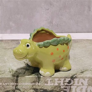 Vente chaude en céramique dinosaure plante succulente <span class=keywords><strong>Pot</strong></span> <span class=keywords><strong>décoration</strong></span> <span class=keywords><strong>maternelle</strong></span> - Product Image 5