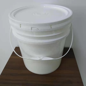 Cubo de plástico redondo de 2,65 galones Contenedores de almacenamiento de alimentos Cubos de helado de 10 litros con tapa y ASA, transparente/blanco - Product Image 5